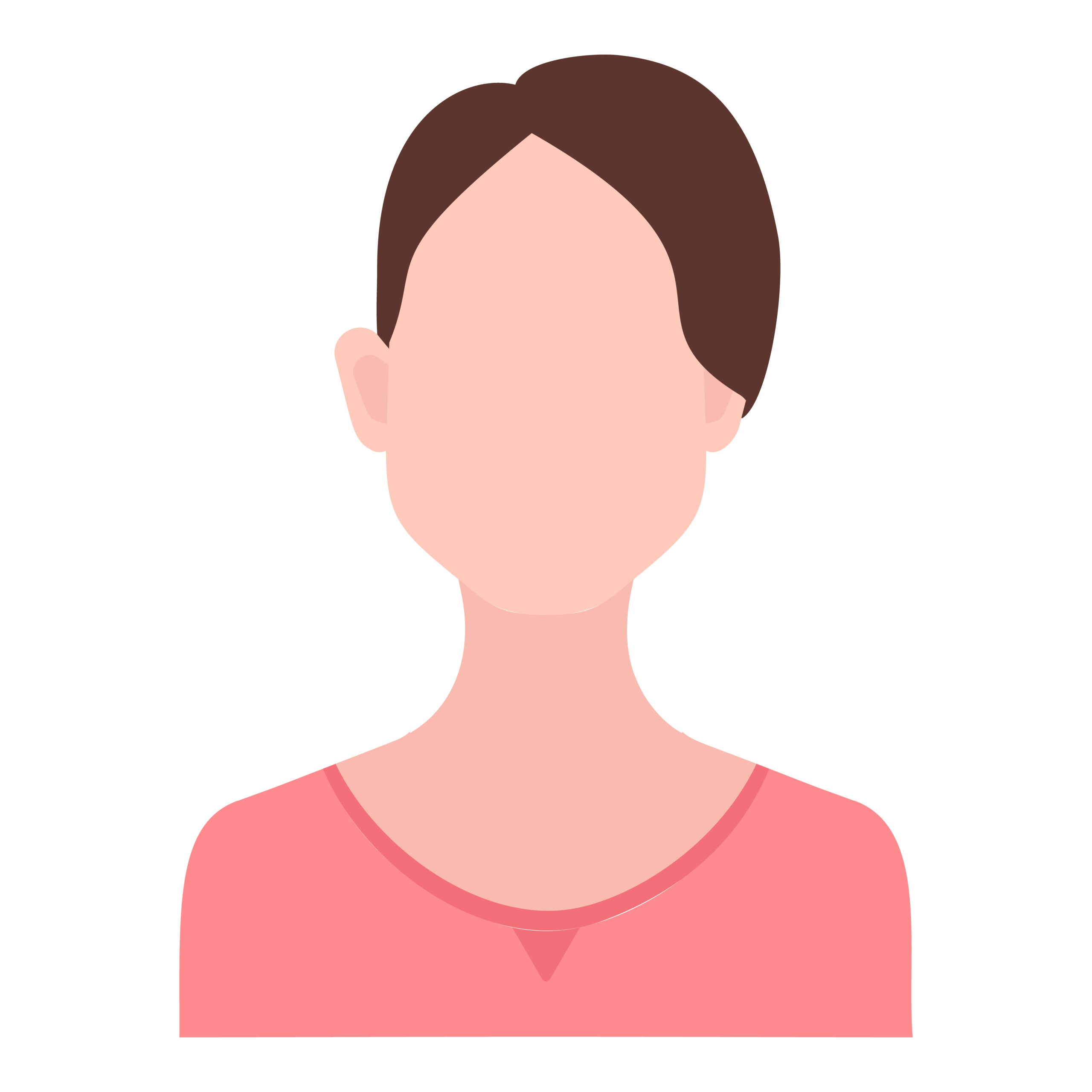 Flat style woman face